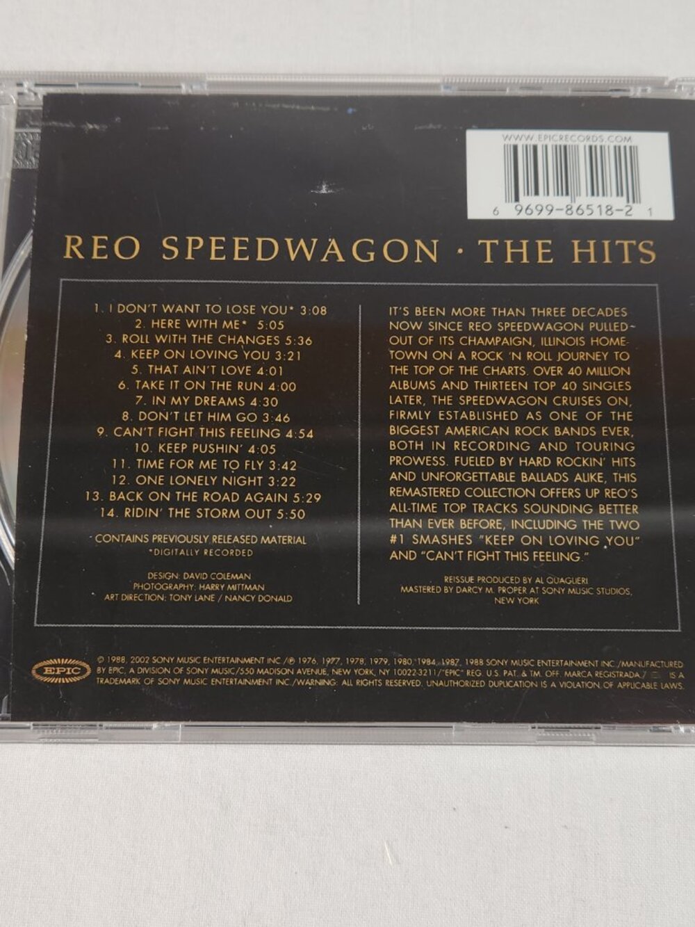 REO Speedwagon Band Autographed The Hits CD - 5 Members Signed Fast Ship - Picture 9 of 12